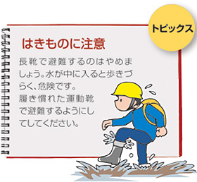 はきものに注意